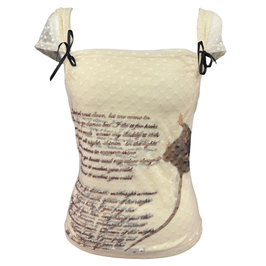 GO GO RAT HEART BOW TOP - M