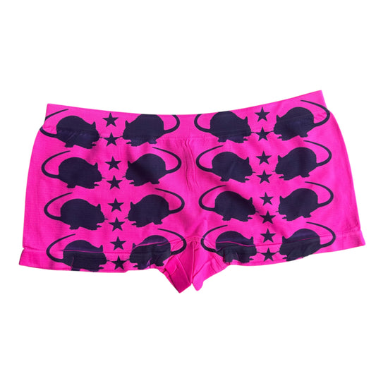 PUNK RAT HOT PINK BOY SHORT UNDIES - L