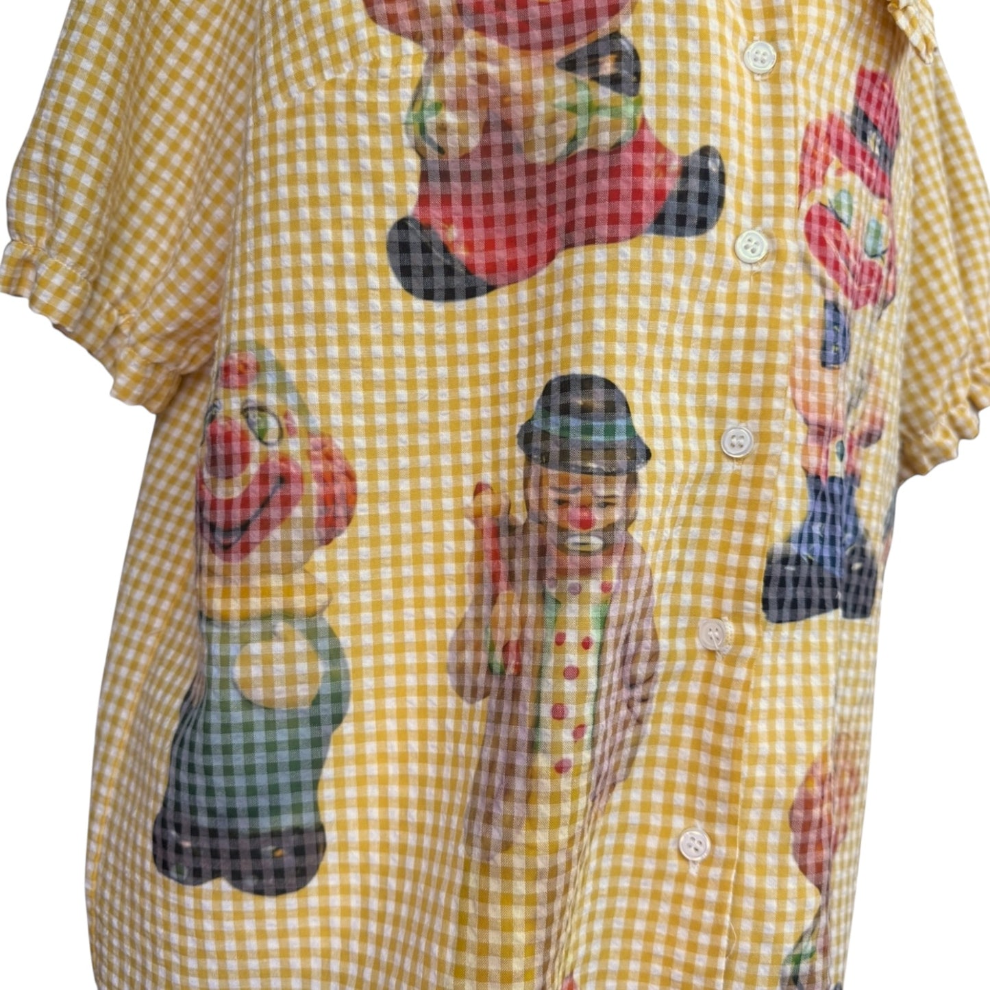 FUNNY GINGAM YELLOW BLOUSE - L