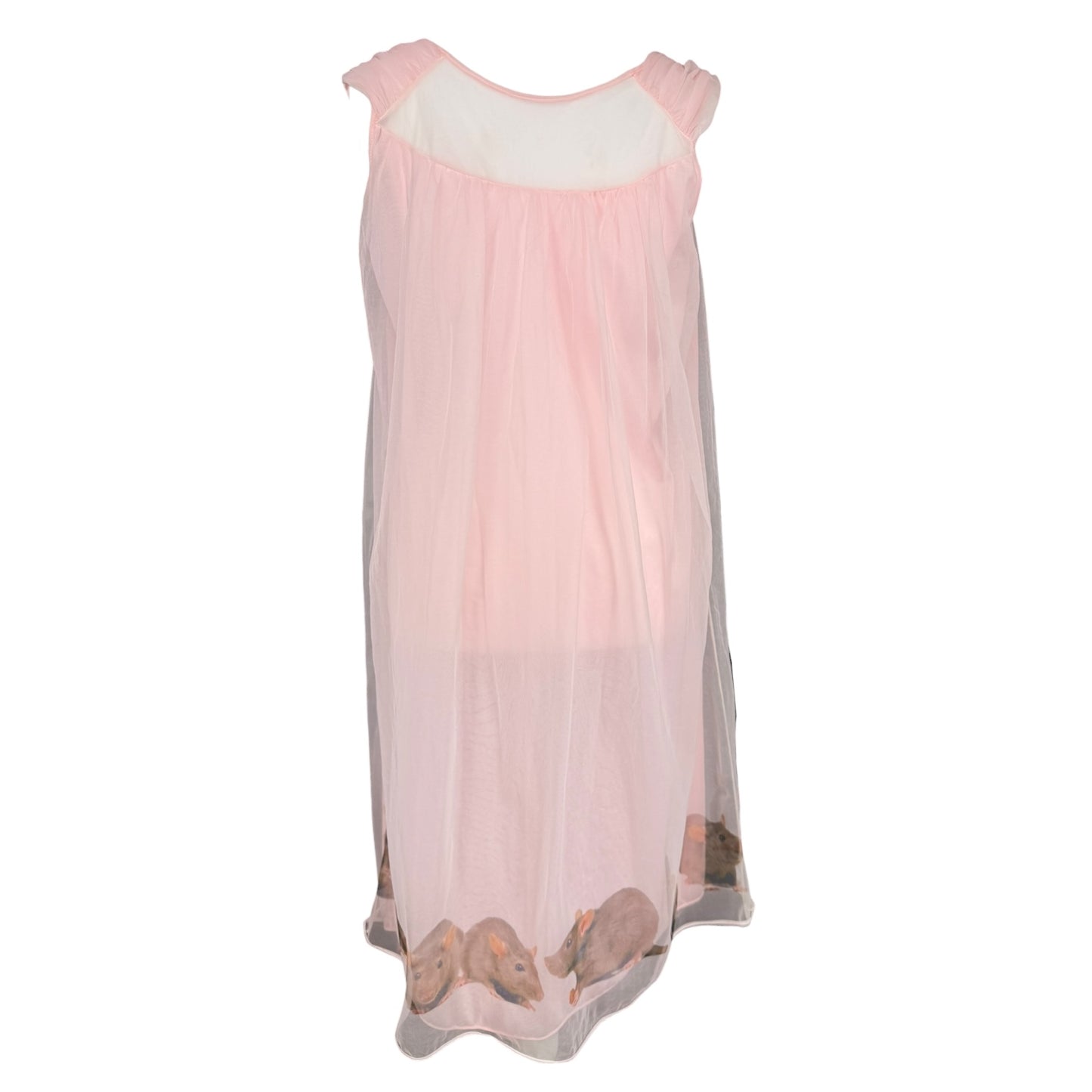 RAT PINK FLOWER NIGHTIE - L