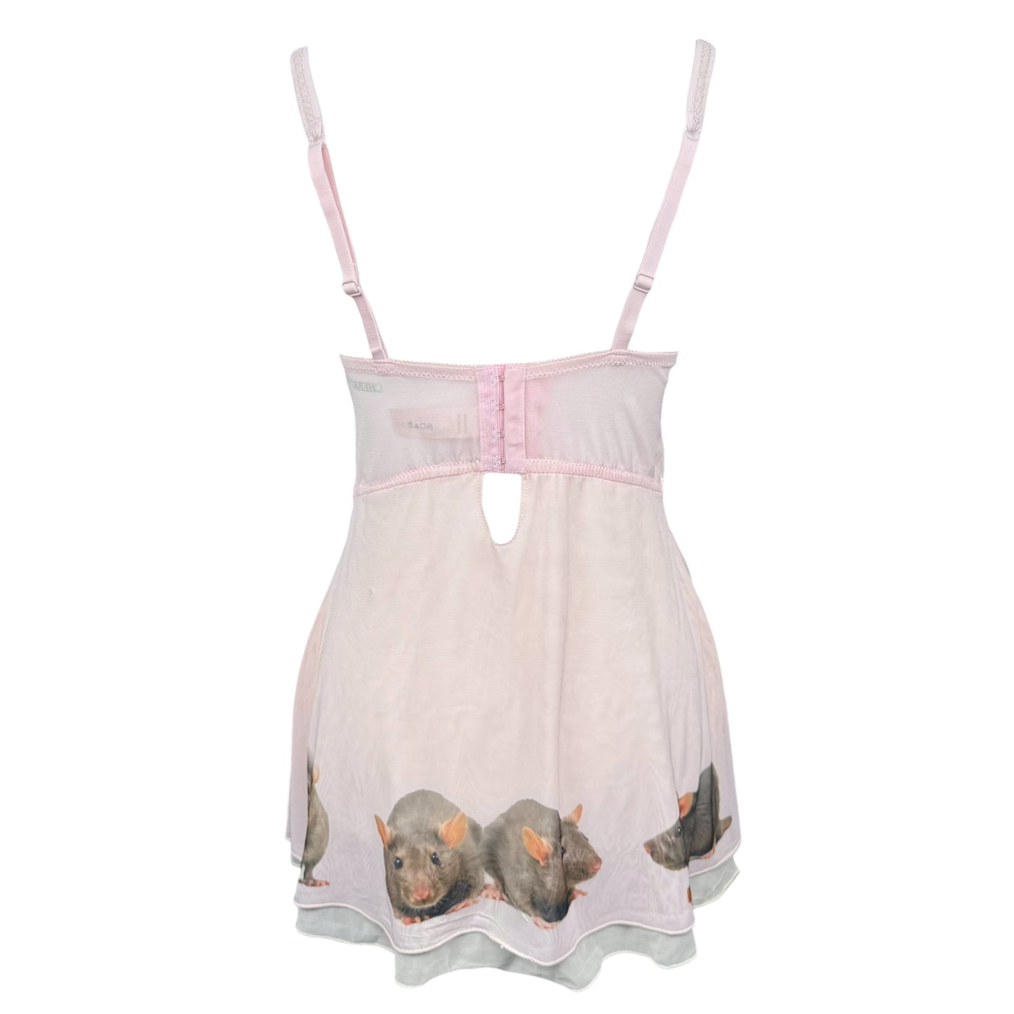 RAT LINE UP PINK BABYDOLL TANK - M