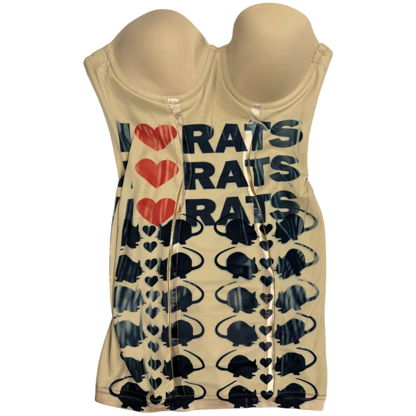 PUNK RAT BODYCON TUBE DRESS - S