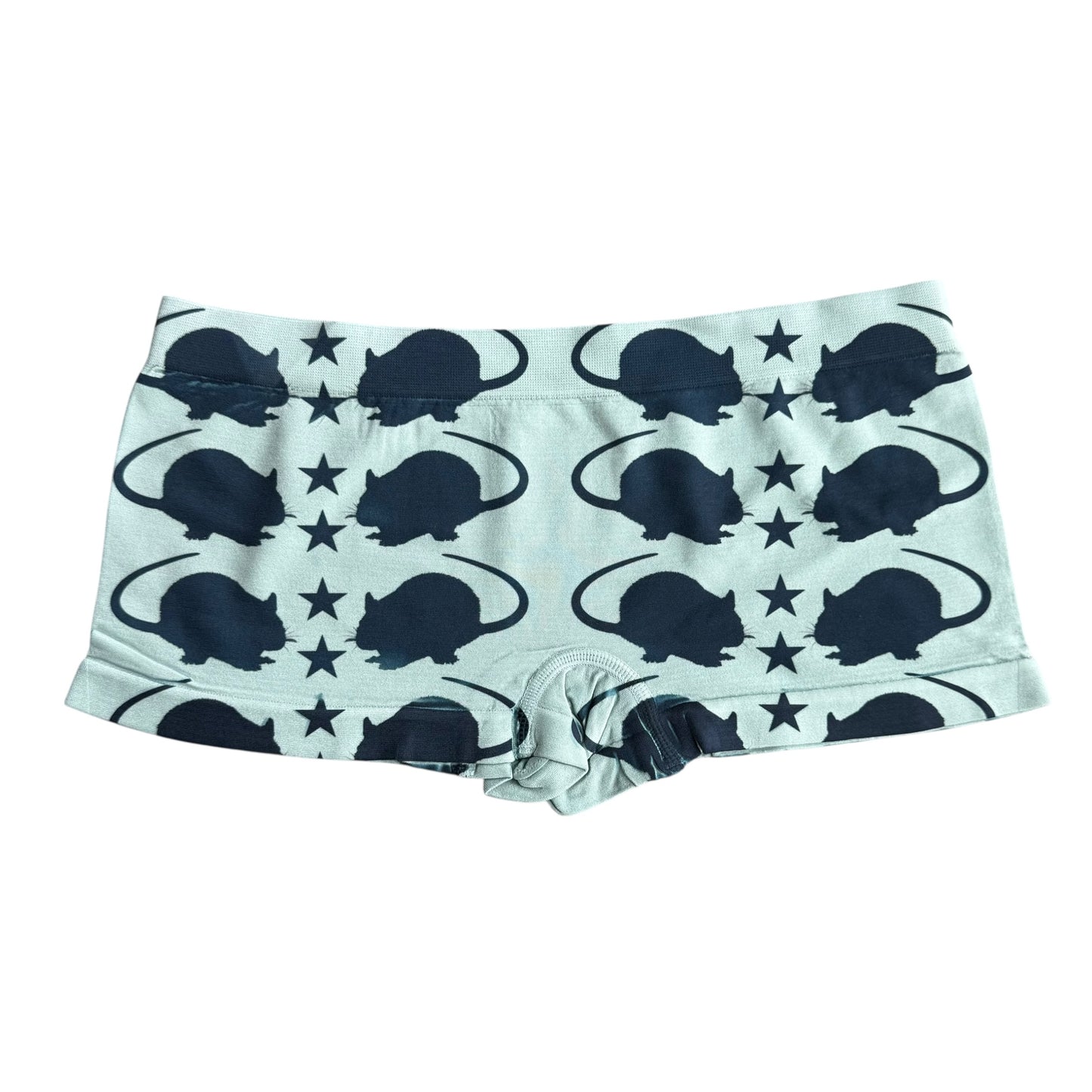 PUNK RAT GREEN BOY SHORT UNDIES - M