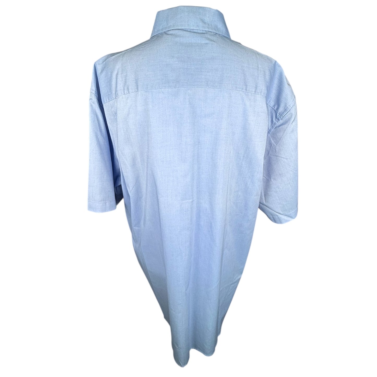 BLUE 7 DEADLY RATS SHORT SLEEVE BUTTON UP - L