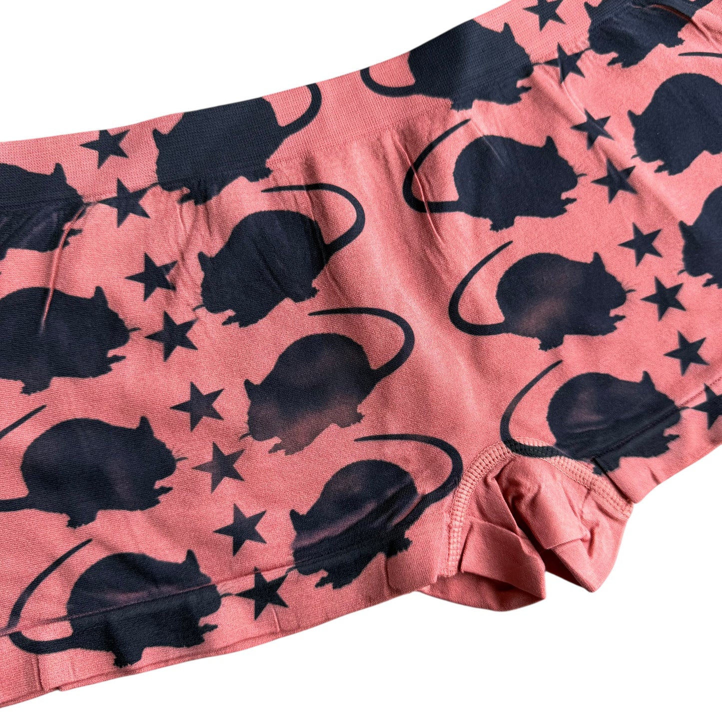 PUNK RAT CORAL VINTAGE PINK BOY SHORT UNDIES - L