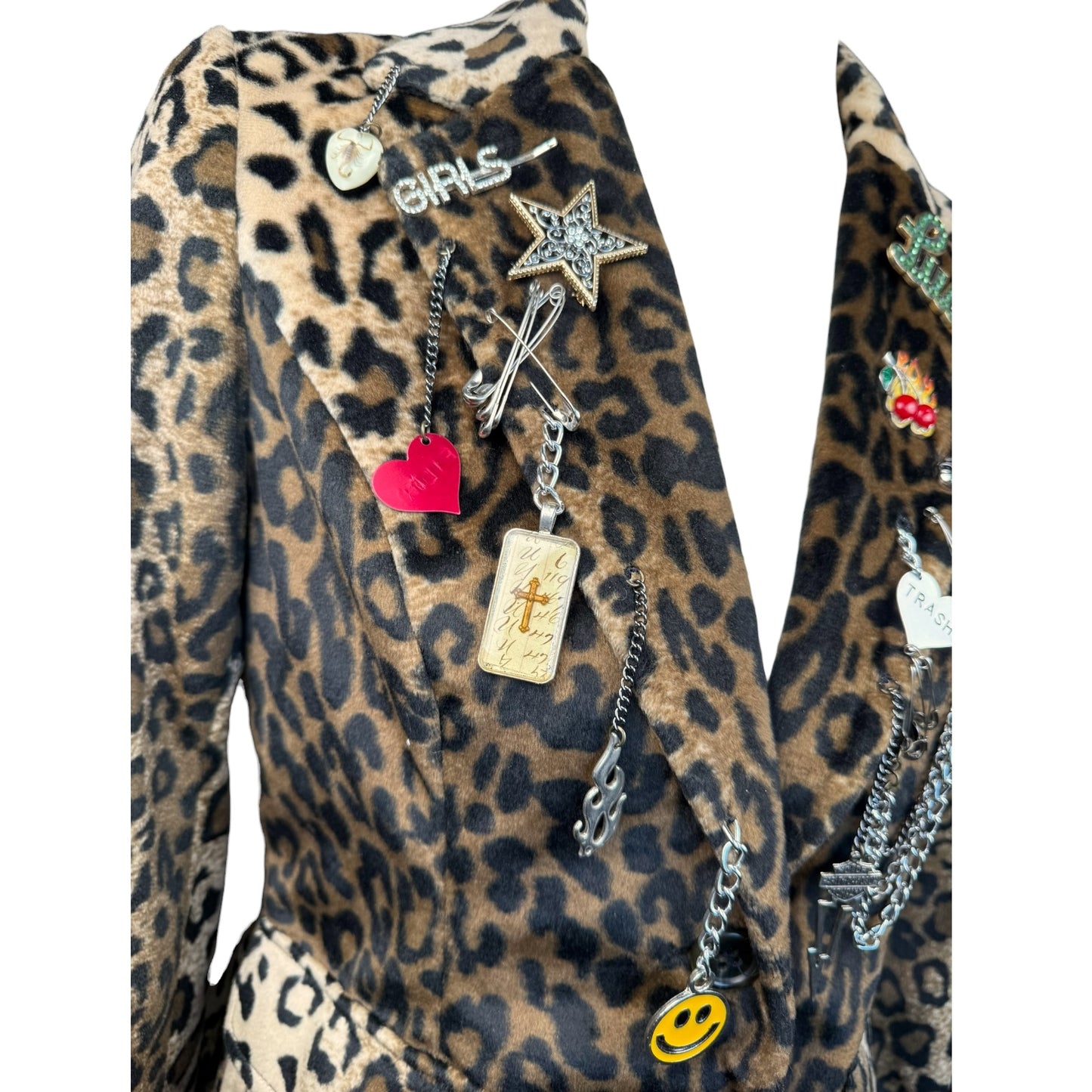 CHERRY LUST LEOPARD BLAZER JACKET - M