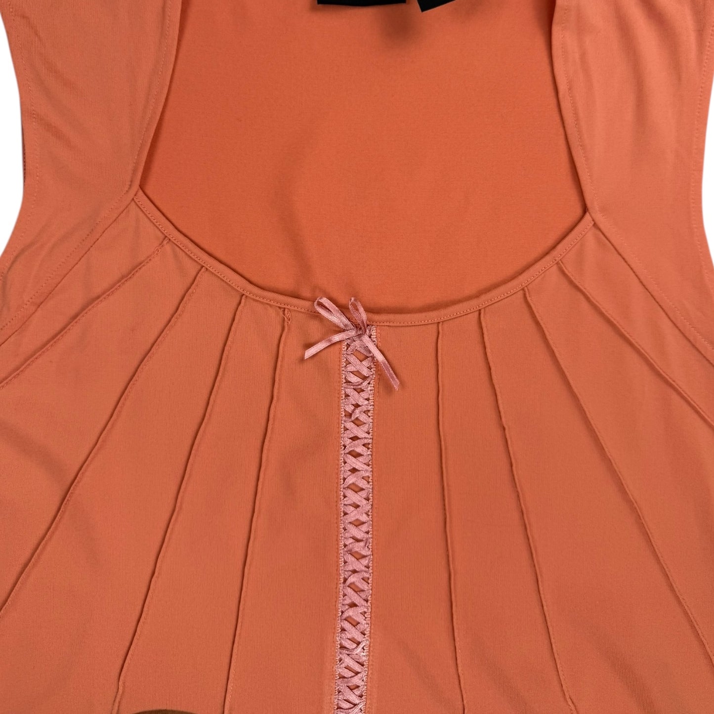 RAT Y2K LACE UP PEACH TANK TOP - XL