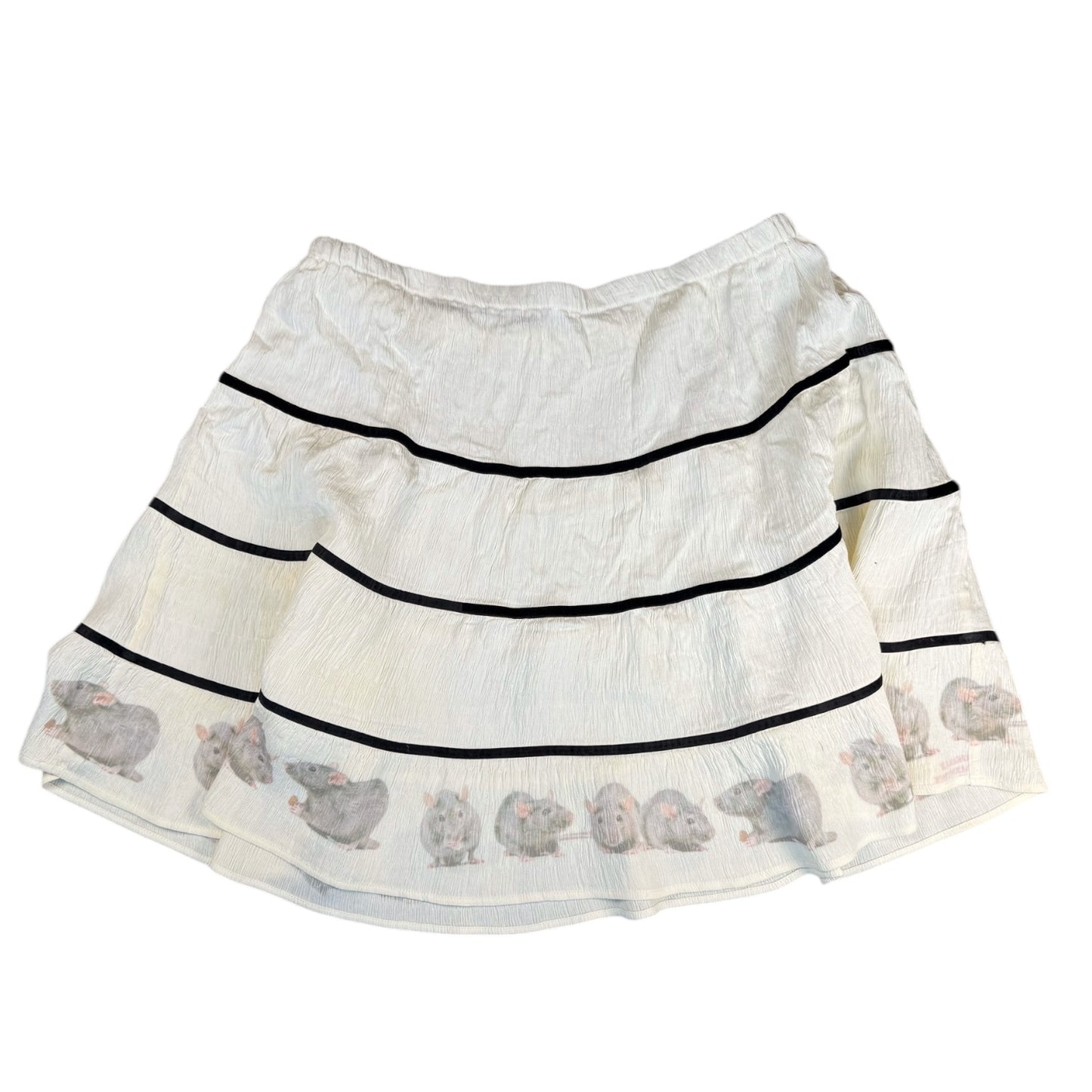 RATS CREAM BOW SKIRT - 1X