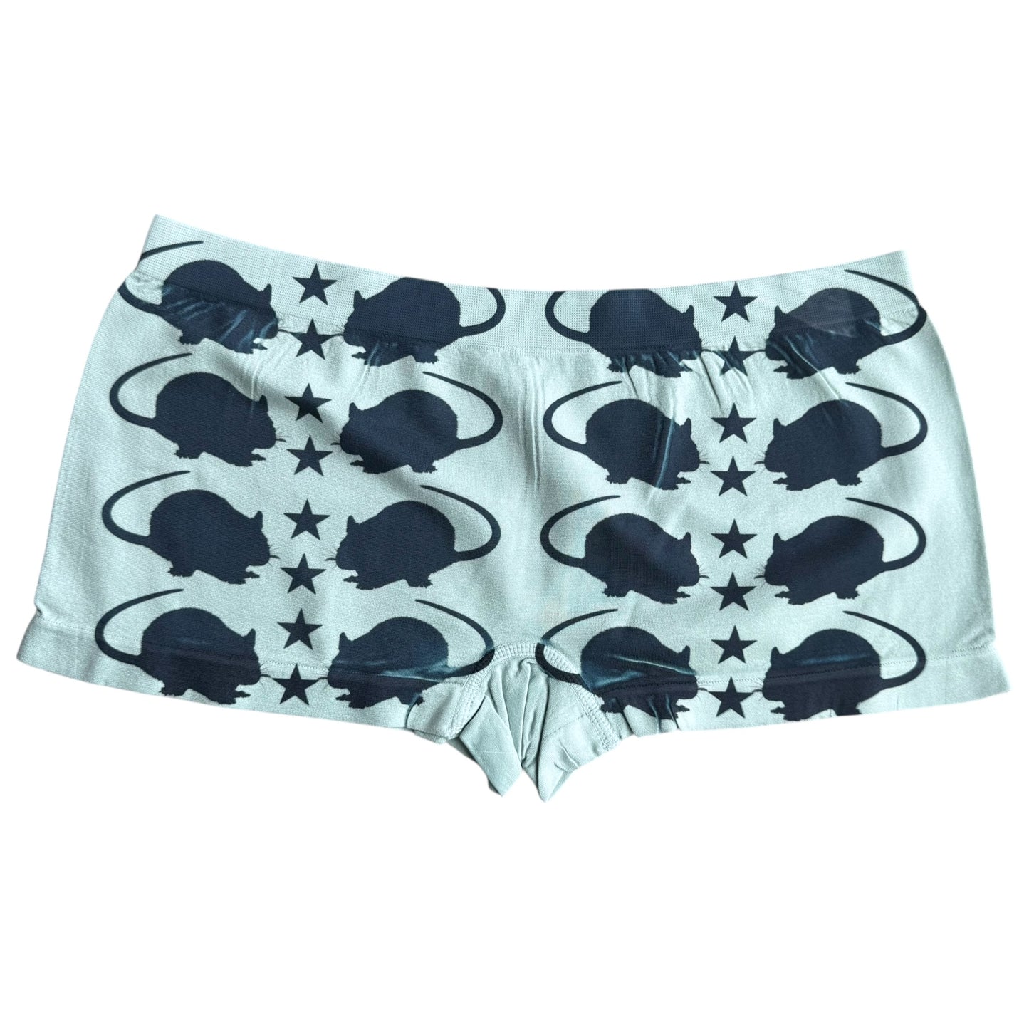 PUNK RAT GREEN BOY SHORT UNDIES - L