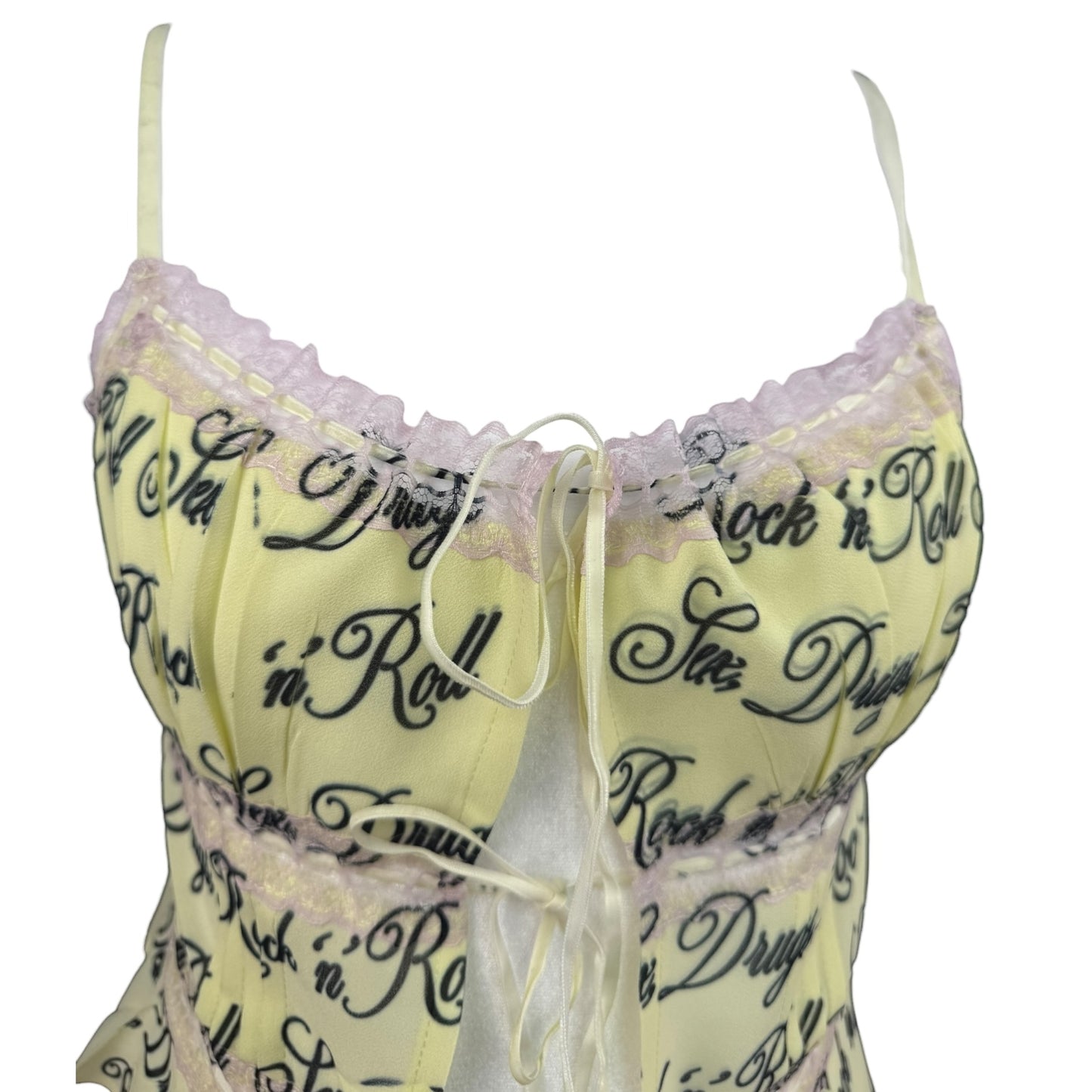 SEX DRUGS ROCK N ROLL LACE CAMI TOP - S