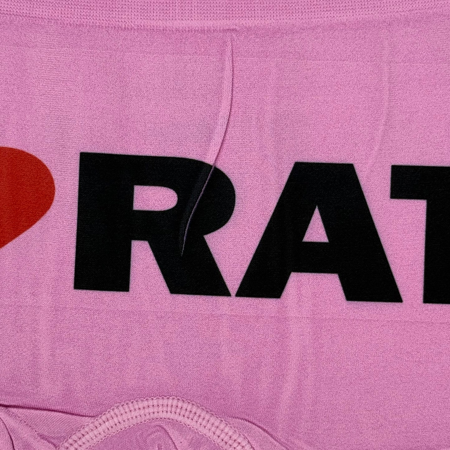I LOVE RATS PINK BOYSHORT UNDIES SAMPLE- LARGE