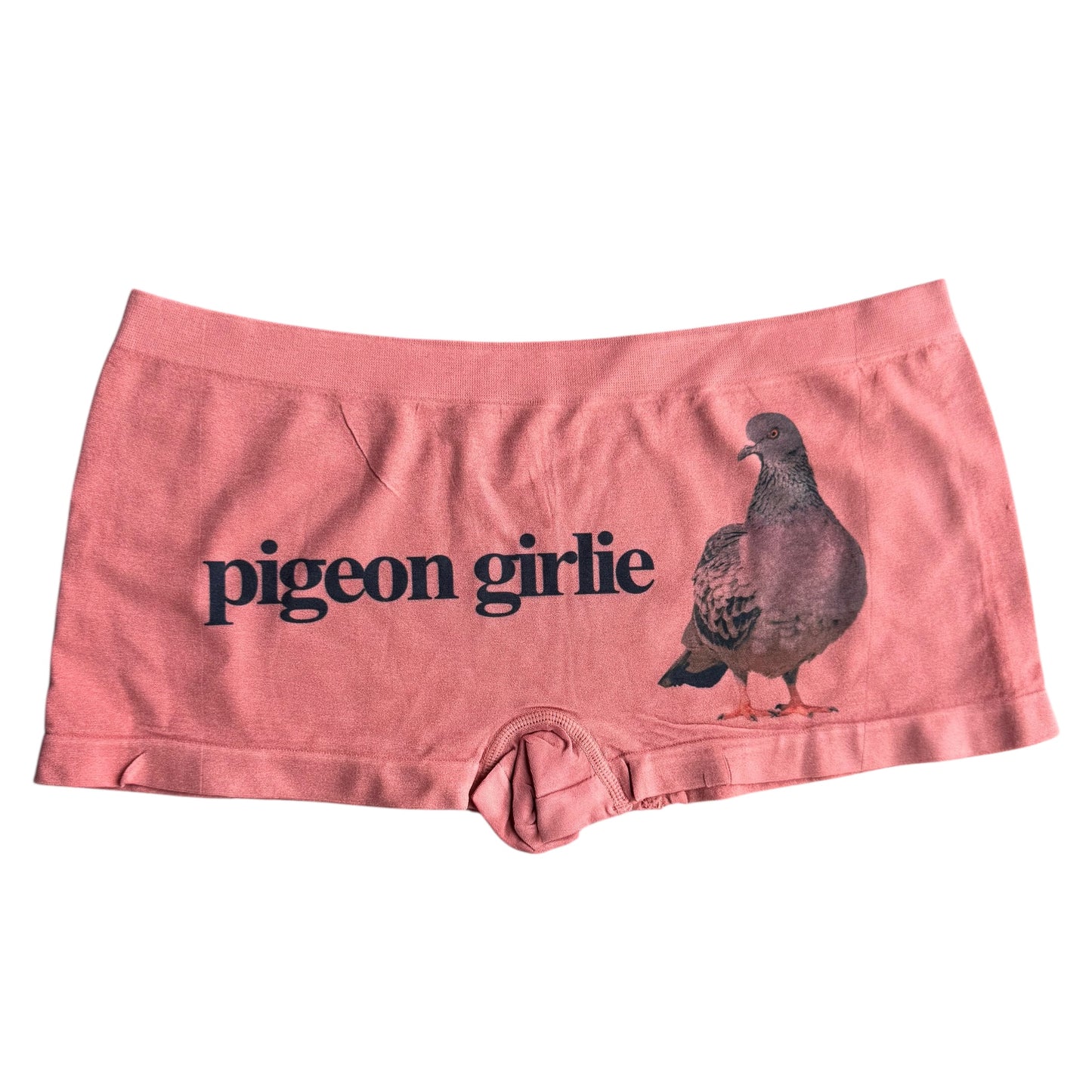 PIGEON GIRLIE VINTAGE CORAL PINK BOY SHORT UNDIES - XL