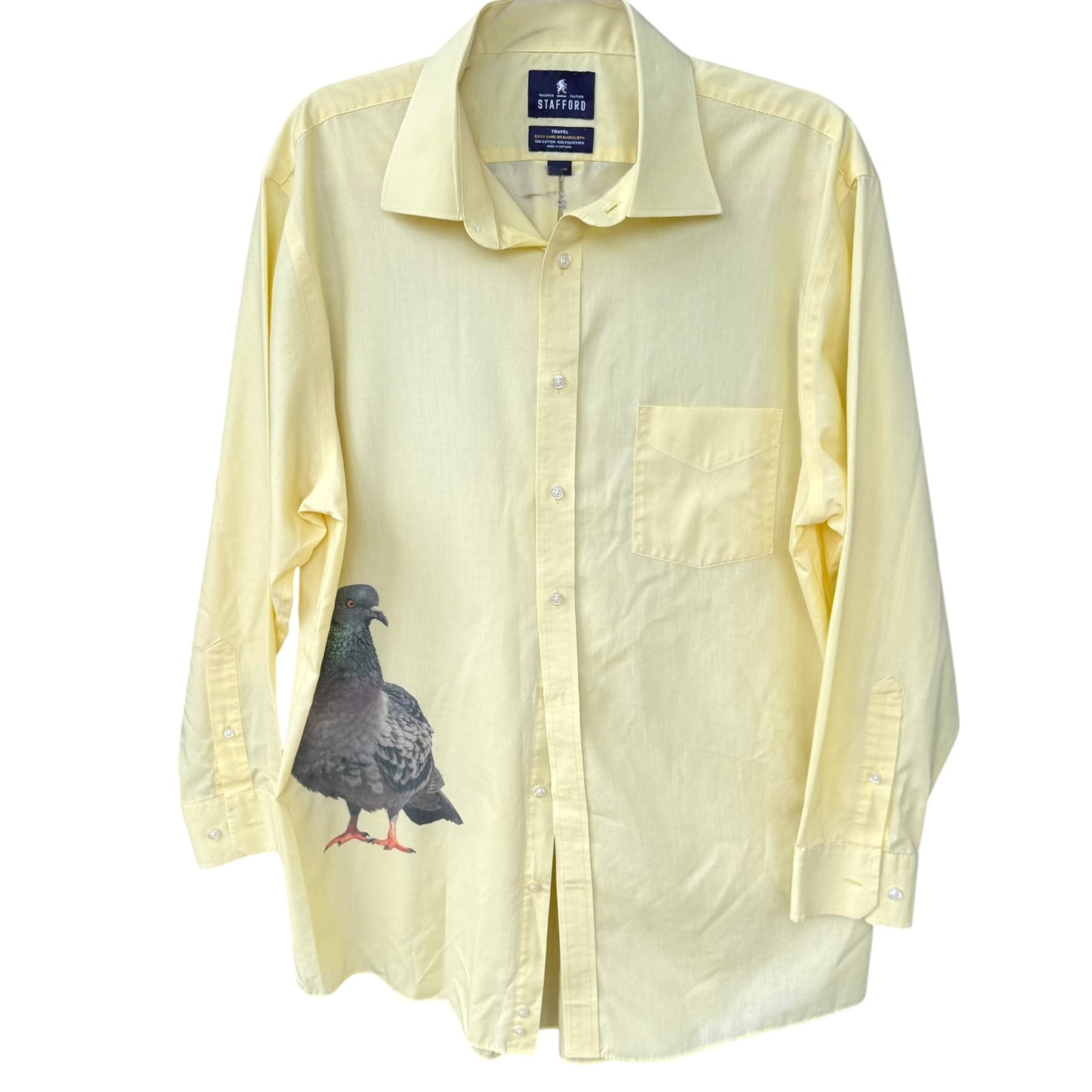 PIGEON PALE YELLOW SHIRT -  MENS L