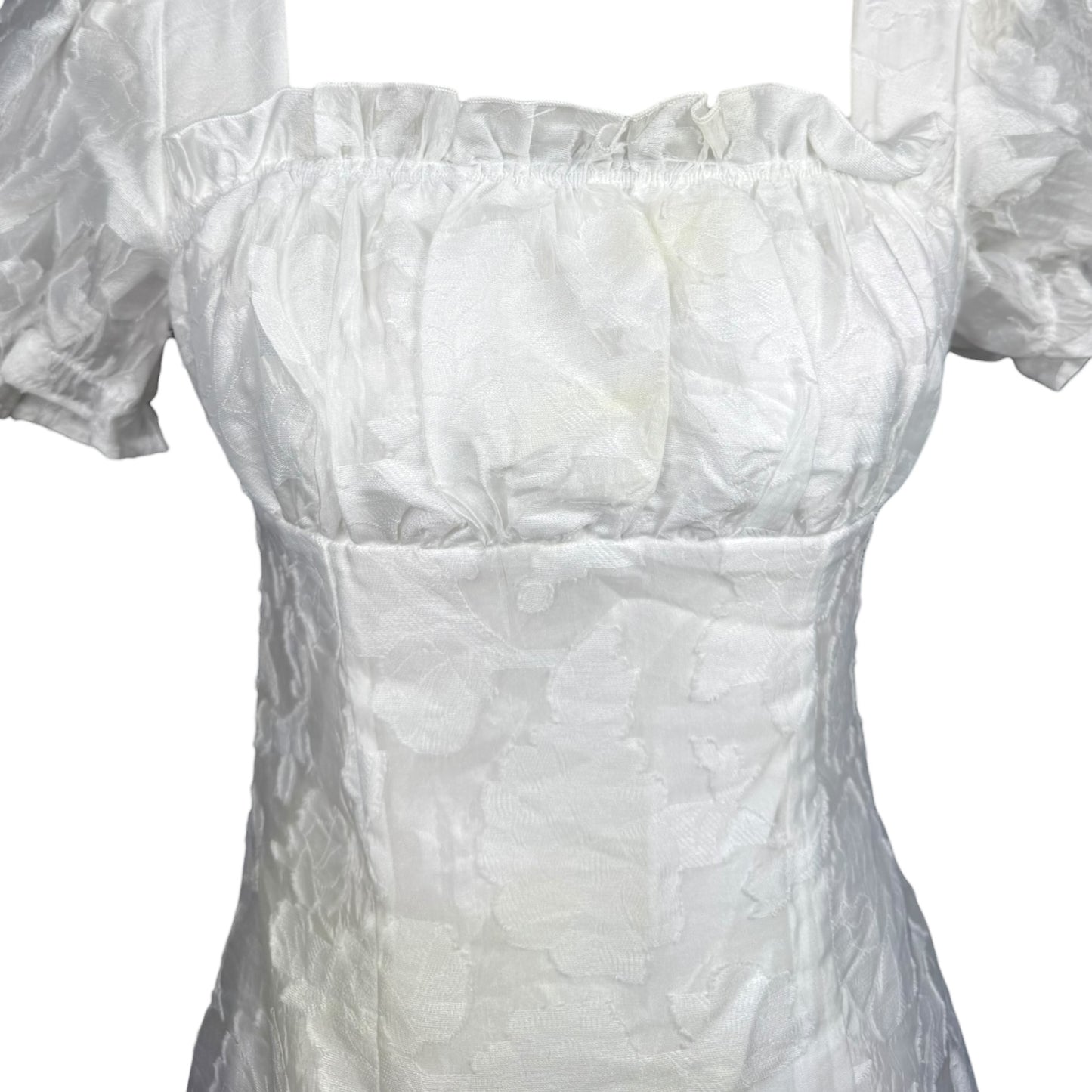 RATS BABYDOLL WHITE DRESS SAMPLE - S