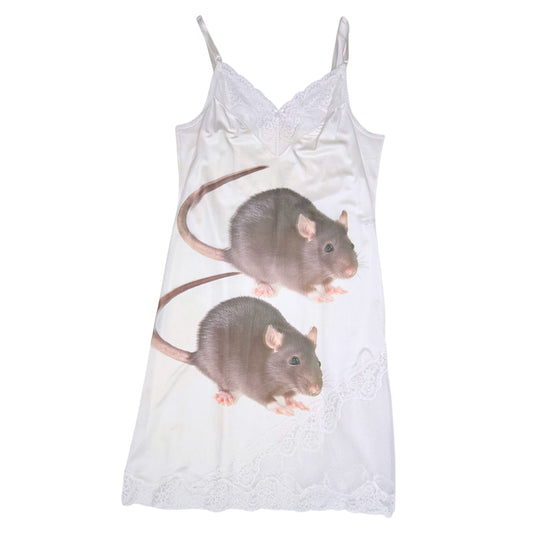 BIG RAT 2 WHITE LACE DRESS - S