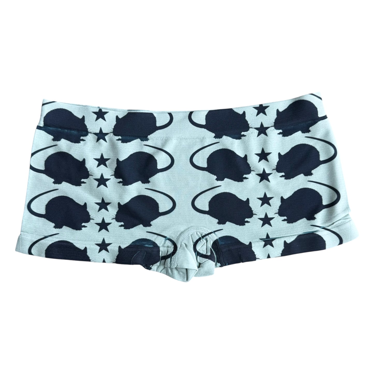PUNK RAT GREEN BOY SHORT UNDIES - M
