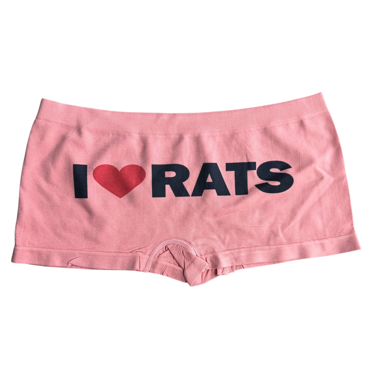 I LOVE RATS VINTAGE CORAL PINK BOY SHORT UNDIES - XL