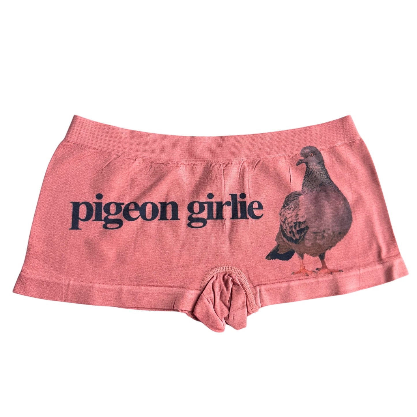 PIGEON GIRLIE VINTAGE CORAL PINK BOY SHORT UNDIES SAMPLE- M