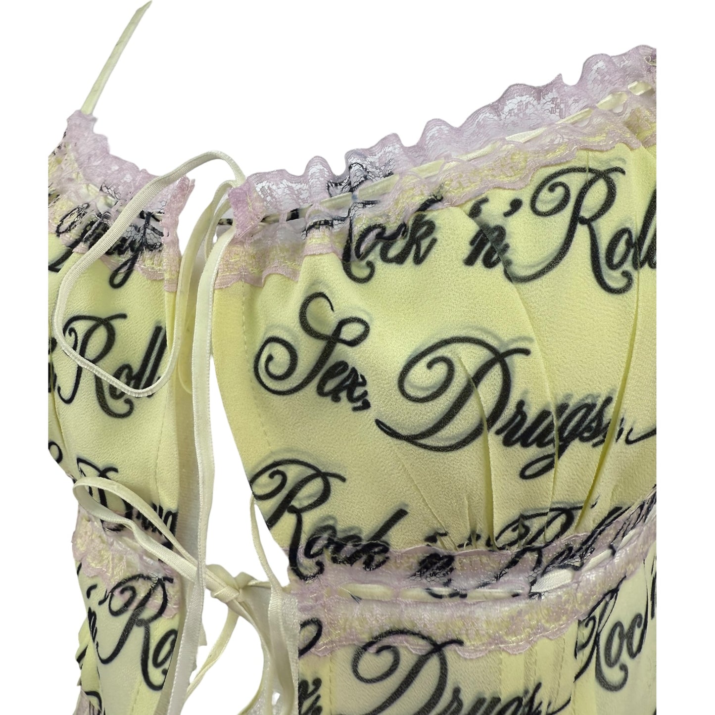 SEX DRUGS ROCK N ROLL LACE CAMI TOP - S