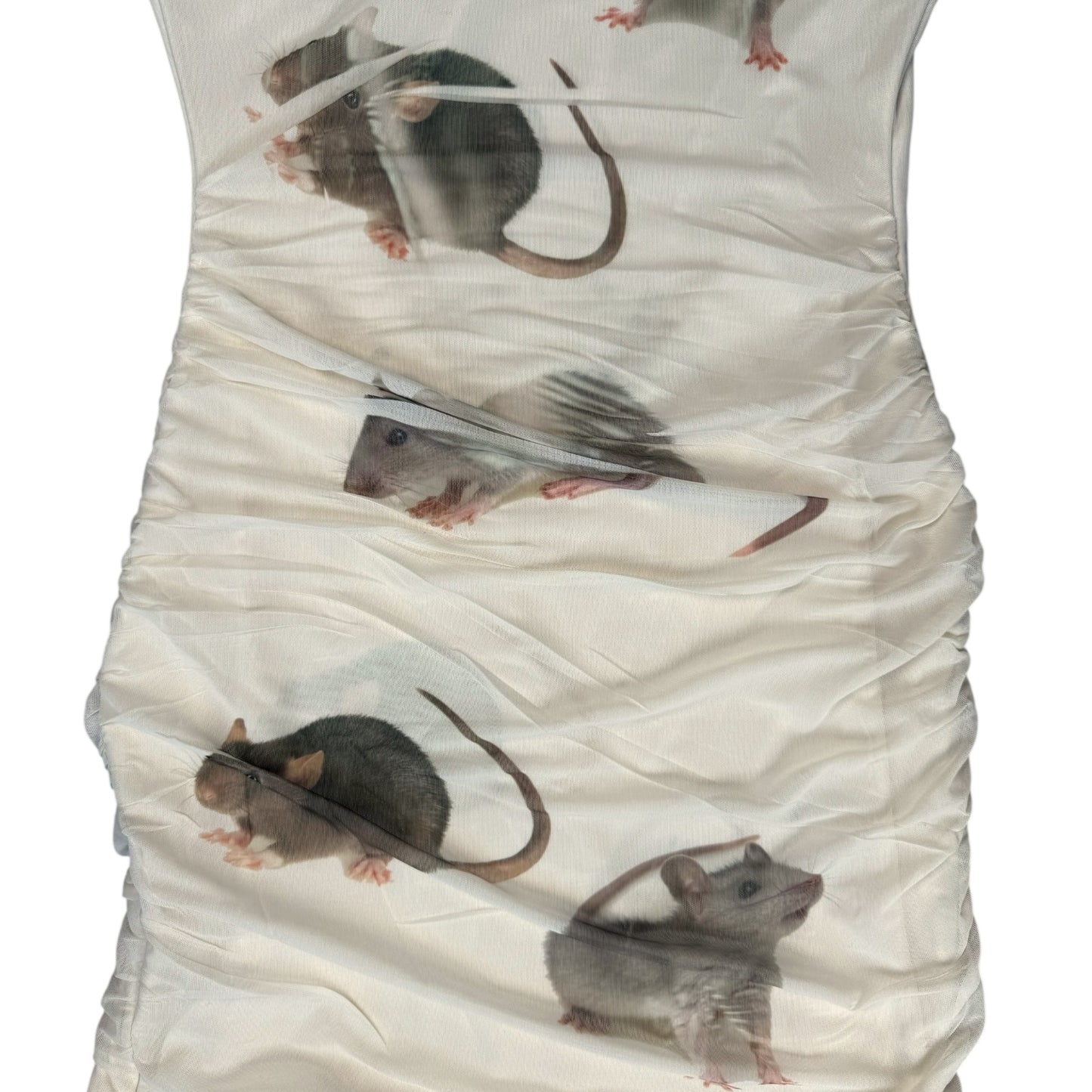 RAT WHITE ASYMMETRICAL DRESS SAMPLE - S