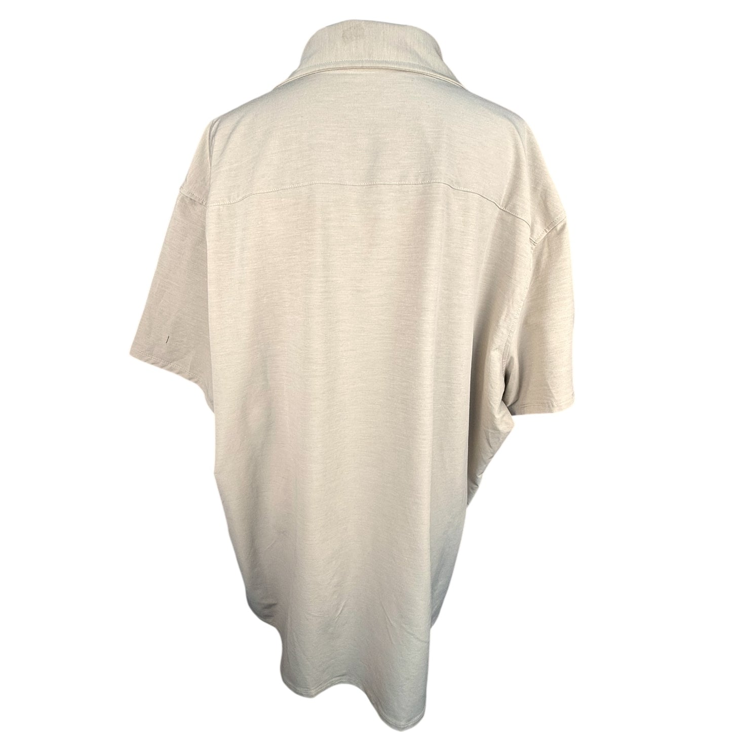 7 DEADLY RATS TAN SHORT SLEEVE BUTTON UP - 2XL