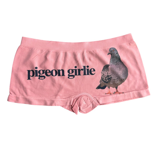 PIGEON GIRLIE CORAL BOY SHORT UNDIES SAMPLE - L