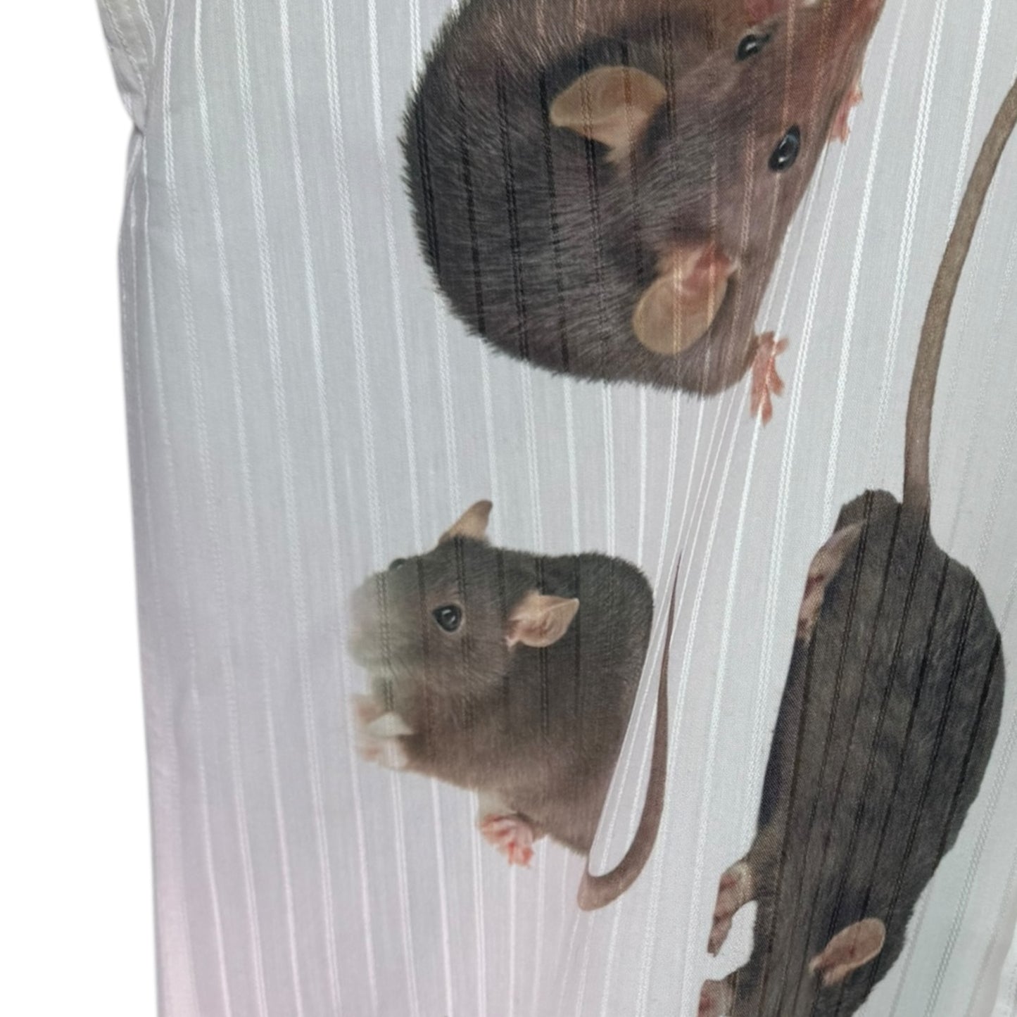 WHITE RAT BUTTON UP SAMPLE - XL