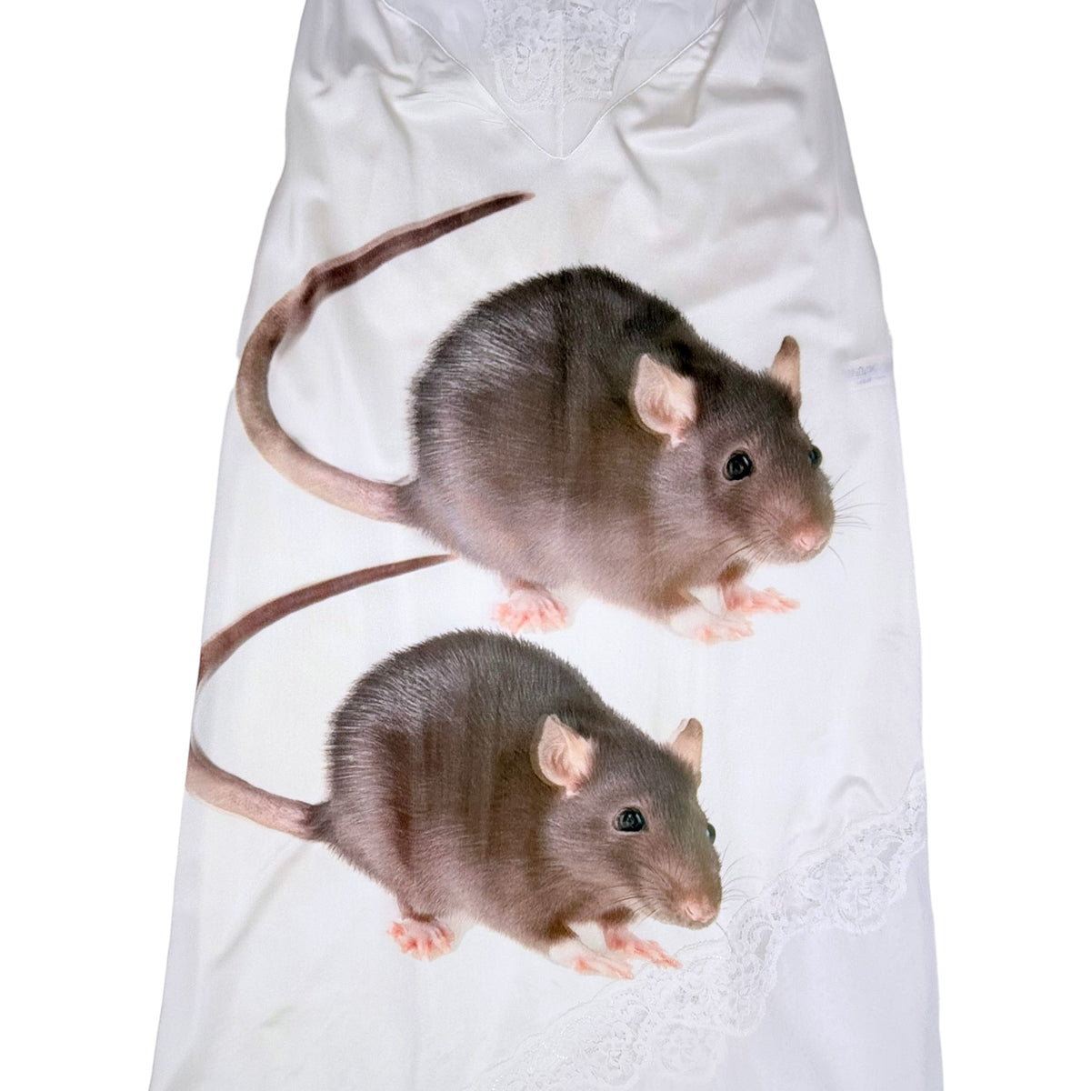 BIG RAT 2 WHITE LACE DRESS - S