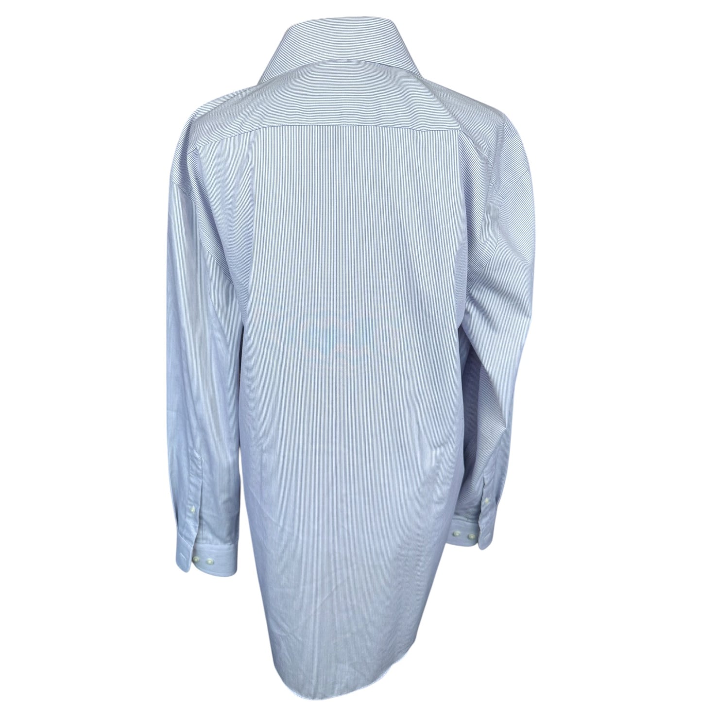 BLUE STRIPED RAT BUTTON UP - L