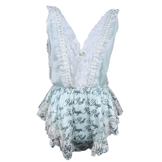 SEX DRUGS ROCK N ROLL LACE BODYSUIT - L