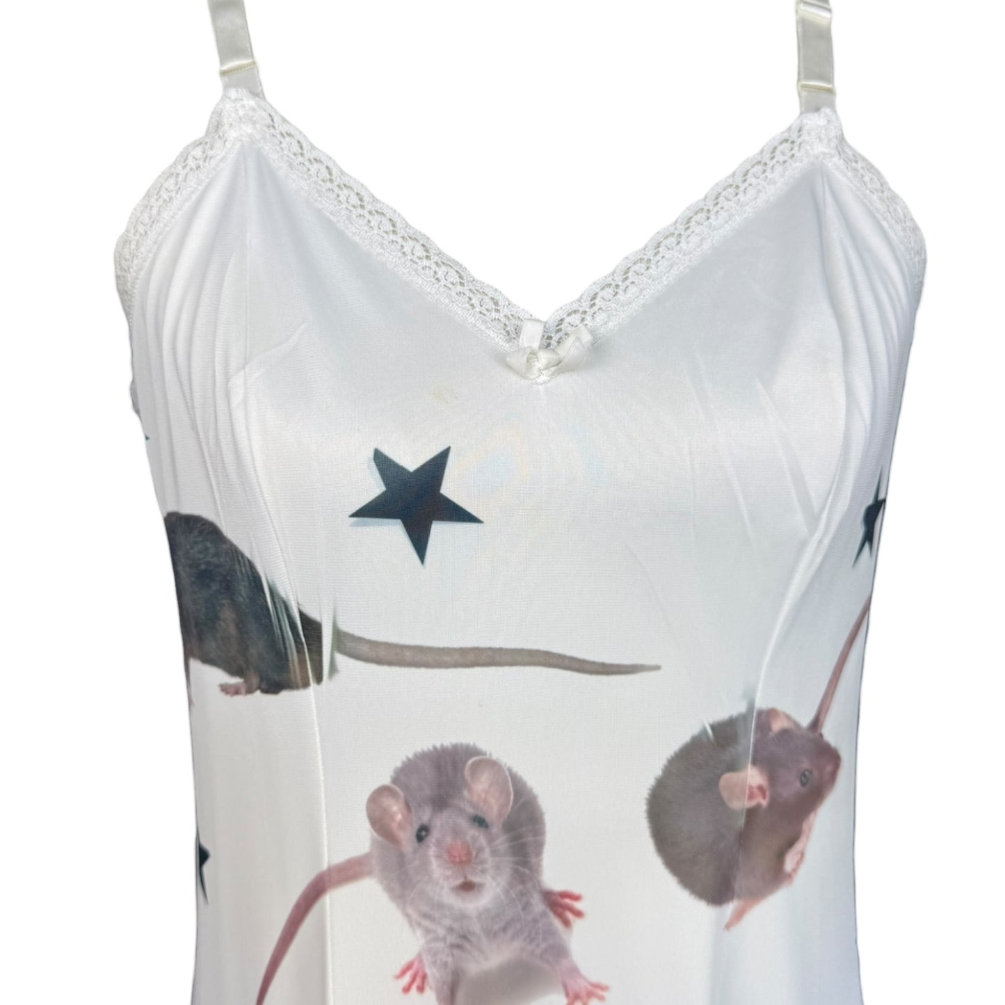 PUNK RAT WHITE LACE SLIP DRESS SAMPLE - M