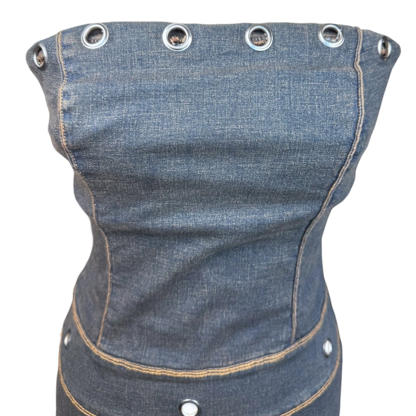 GROMMET Y2K DENIM DRESS SAMPLE - S