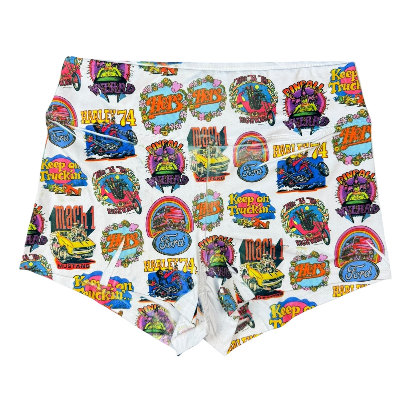 IRON ON YOGA SHORTS SAMPLE - XS