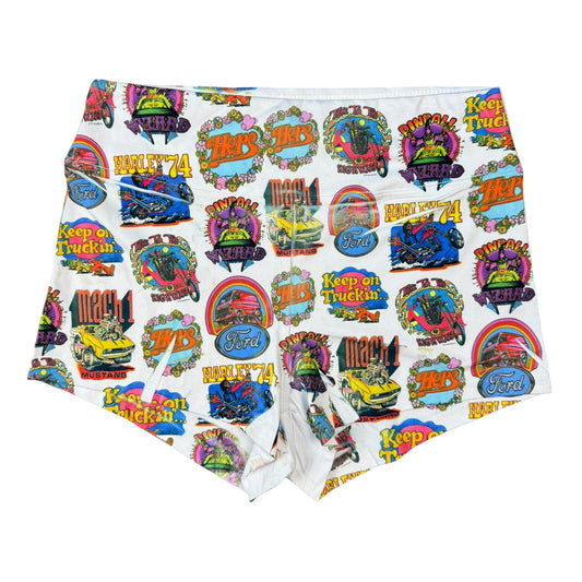 IRON ON YOGA SHORTS SAMPLE - XS