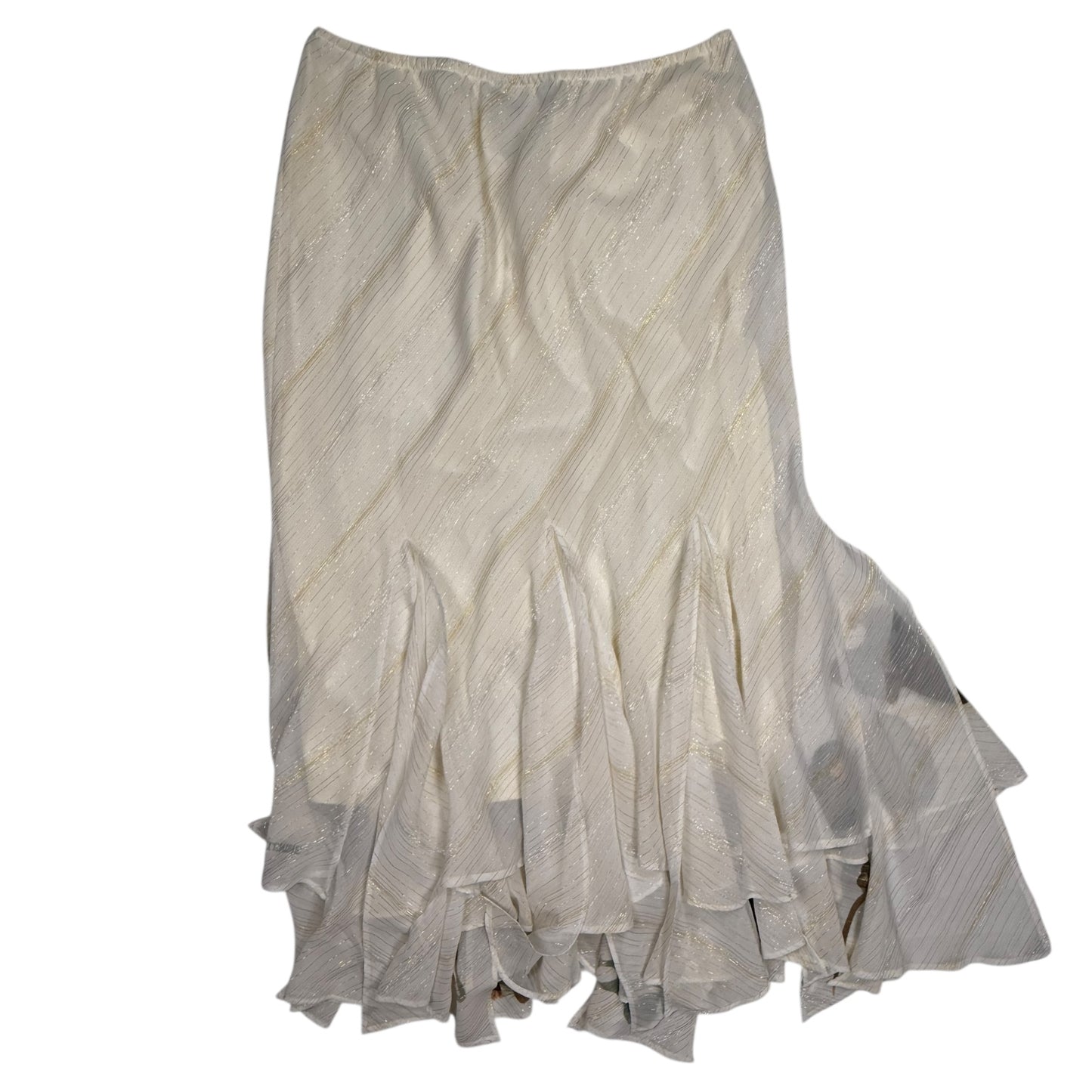 Y2K RAT SKIRT W/ GOLD STRIPES  - XL
