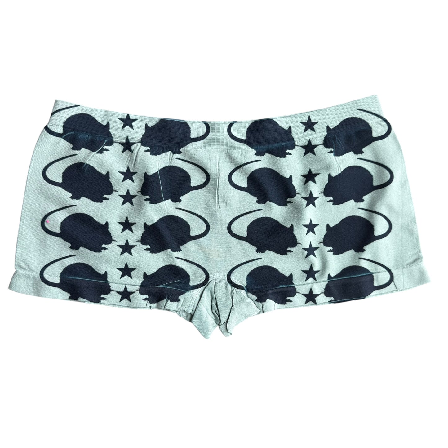 PUNK RAT GREEN BOY SHORT UNDIES - L