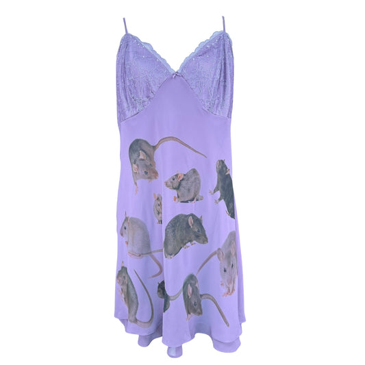 PURPLE RAT SLIP SAMPLE DRESS - XL