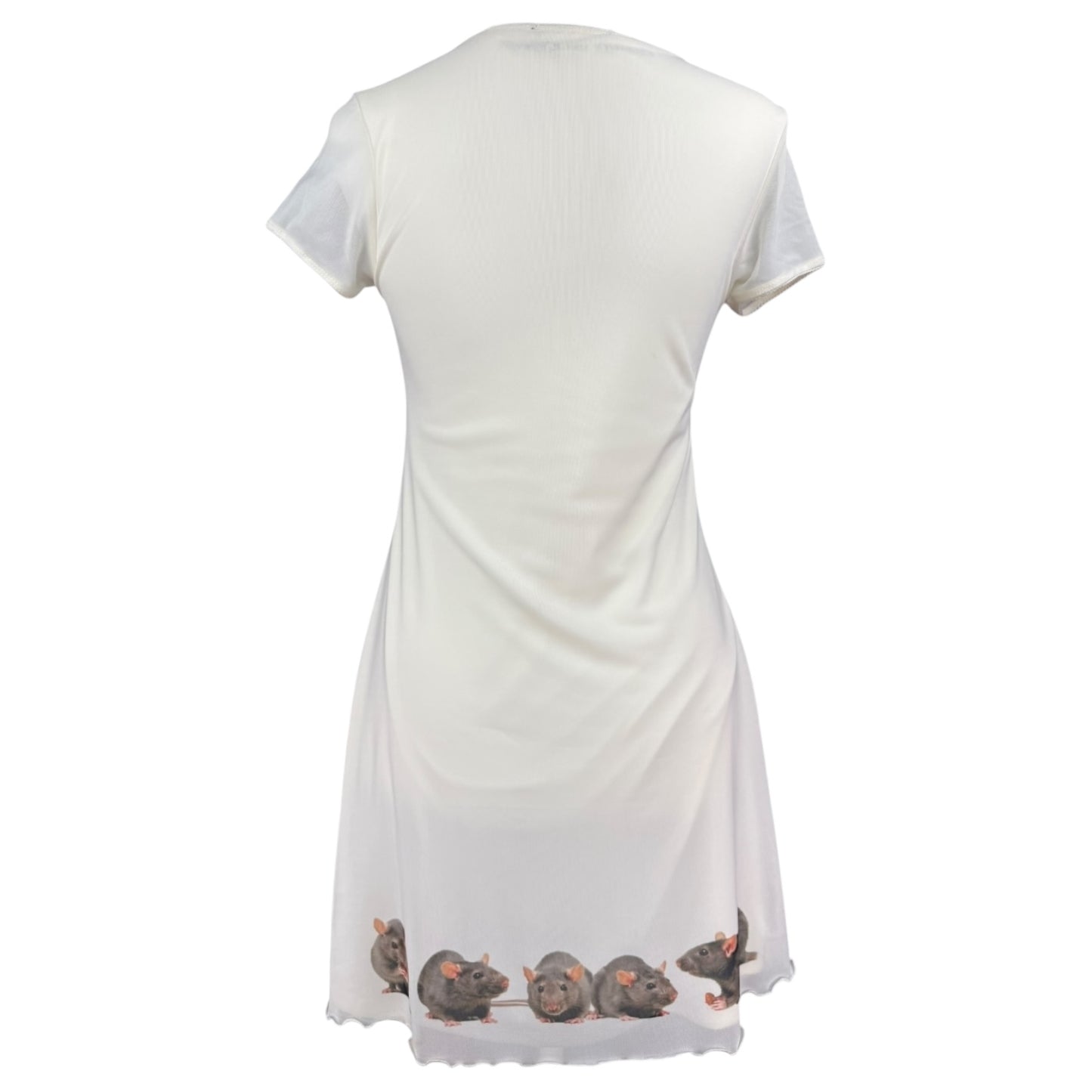 RAT BABYDOLL WHITE DRESS - XS
