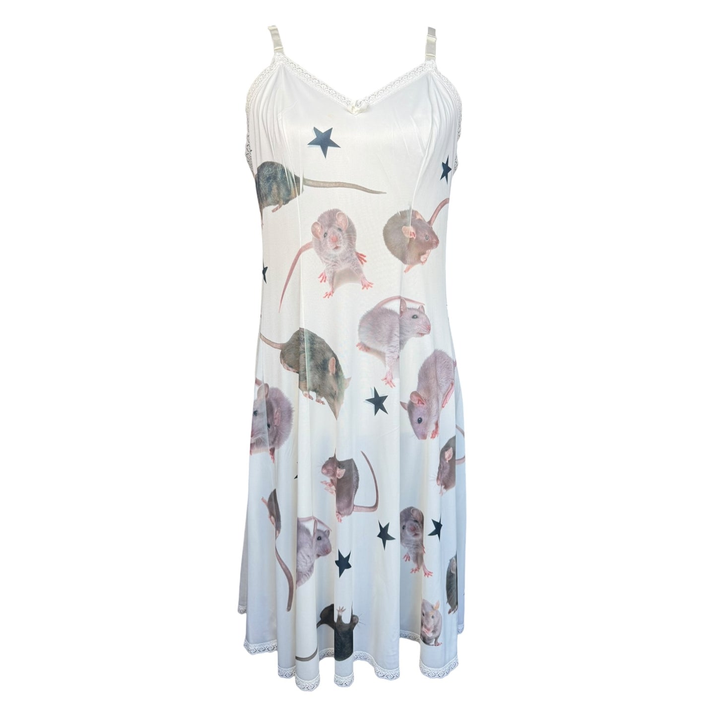 PUNK RAT WHITE LACE SLIP DRESS SAMPLE - M