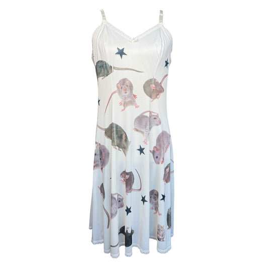 PUNK RAT WHITE LACE SLIP DRESS SAMPLE - M