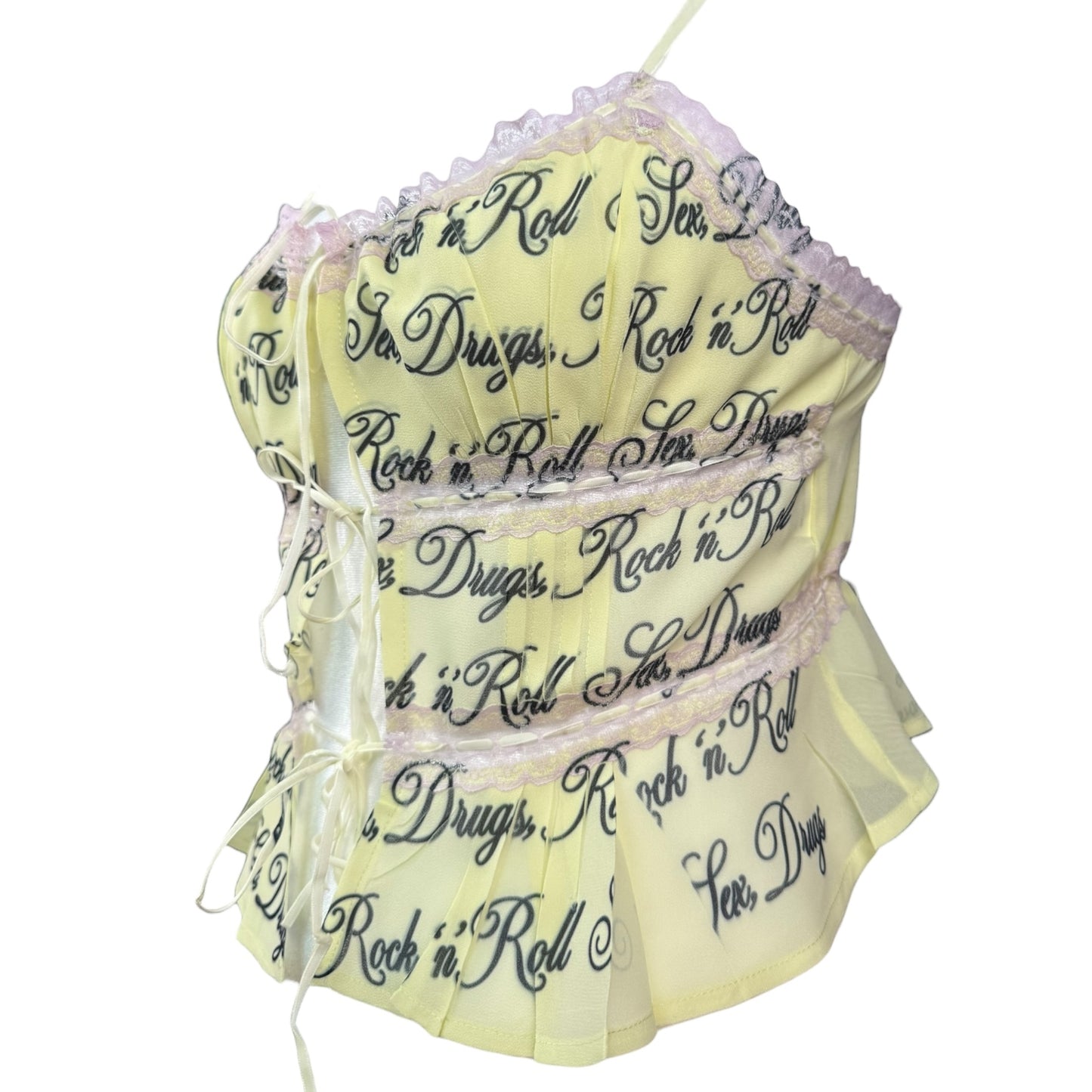 SEX DRUGS ROCK N ROLL LACE CAMI TOP - S