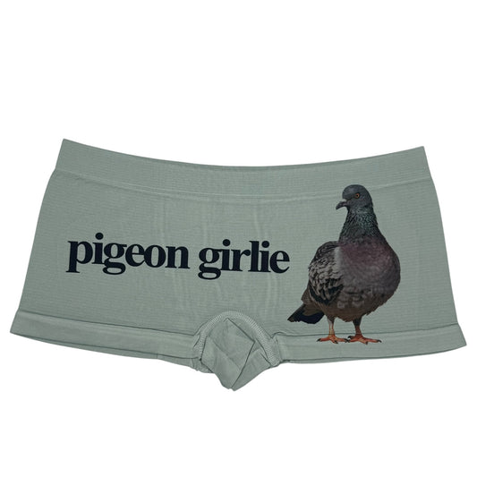 PIGEON GIRLIE GREEN BOYSHORT UNDIES - M
