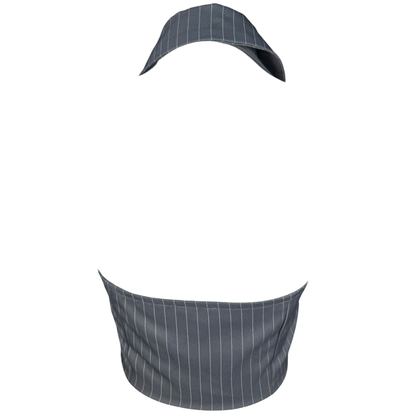 PUNK RAT GRAY STRIPED VEST - XS