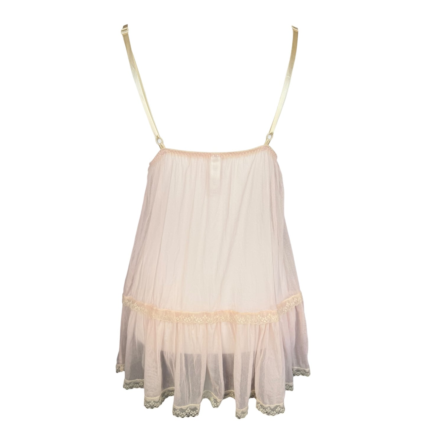 RAT PINK LACE BOW TANK - M