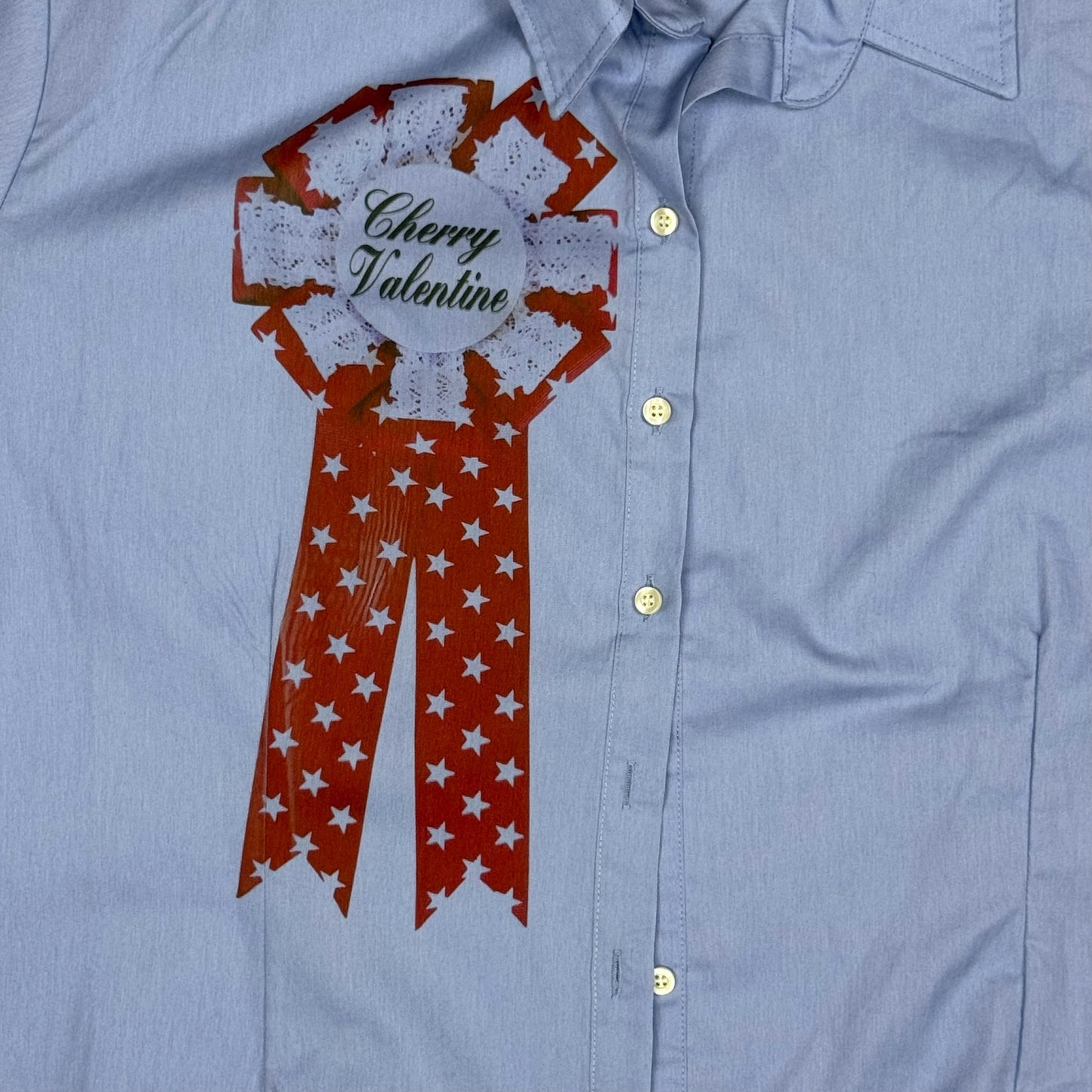 AWARD RIBBON BLUE BUTTON UP - MEN'S 3XL