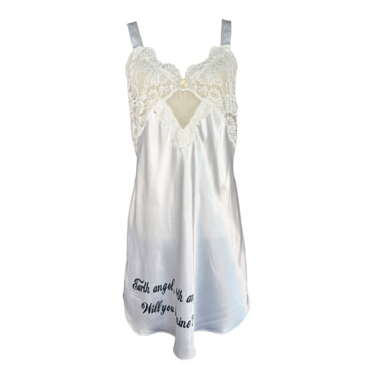 EARTH ANGEL WHITE SLIP DRESS SAMPLE - XL