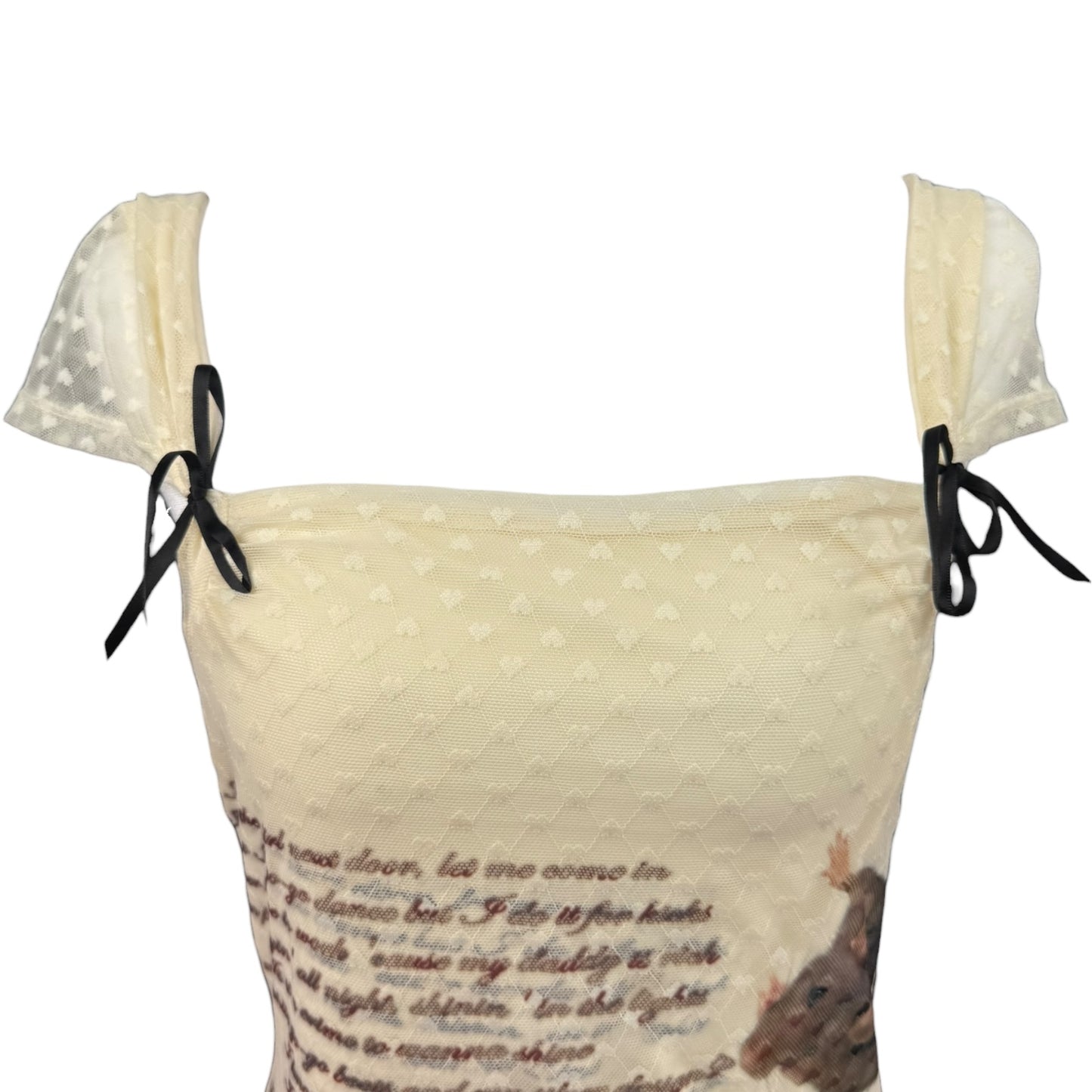 GO GO RAT HEART BOW TOP - M