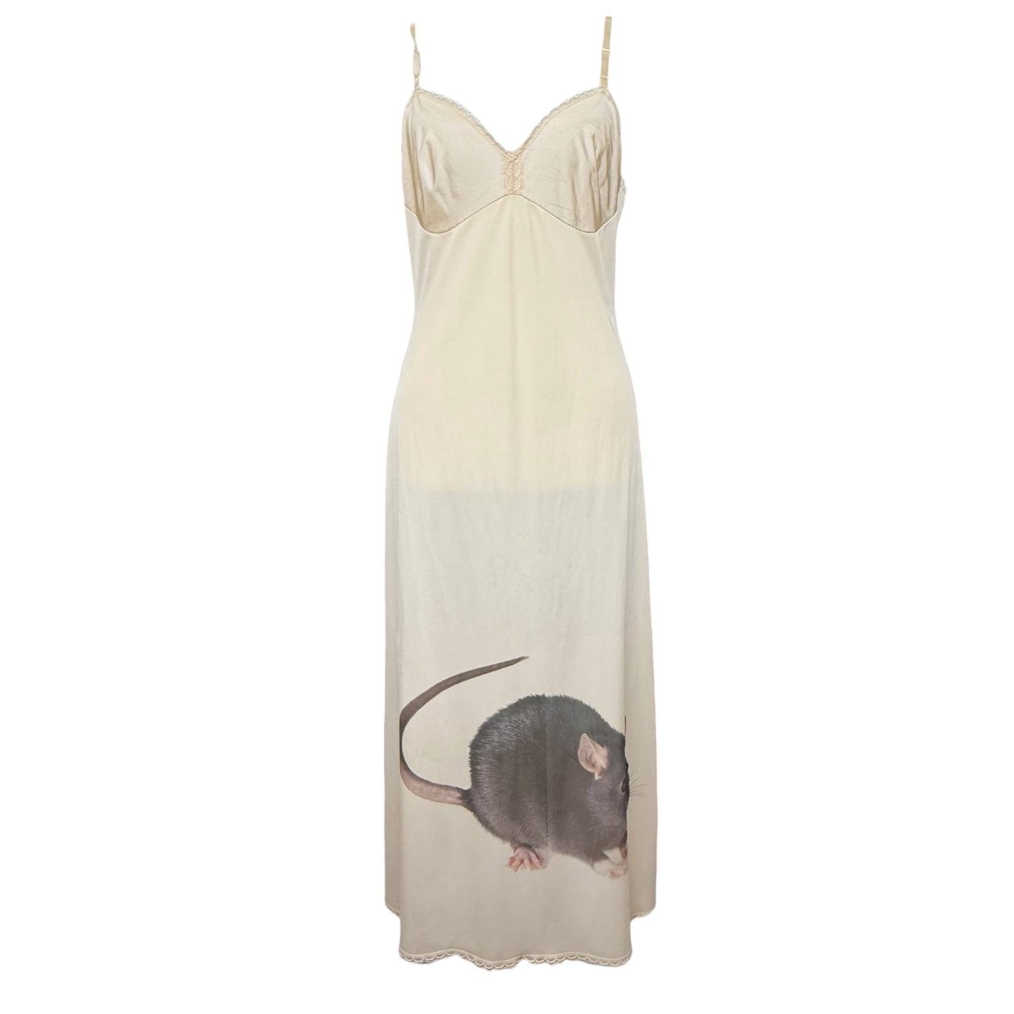 BIG RAT BEIGE LONG DRESS SAMPLE - S