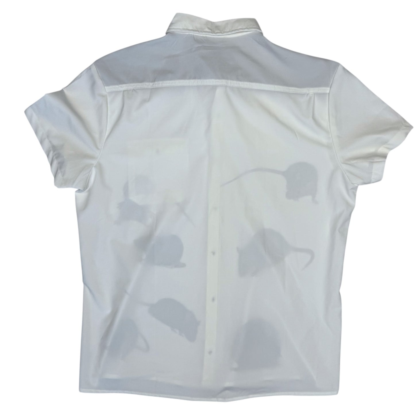 SUPER COOL RAT WHITE BUTTON UP - MENS L
