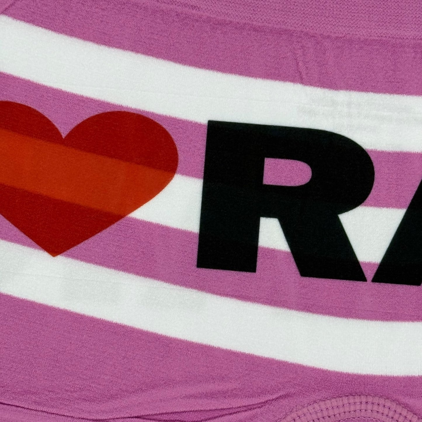 I LOVE RATS PINK STRIPE BOYSHORT UNDIES - M